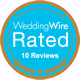 WeddingWire Rated Bronze Badge for Collecting 10+ Reviews